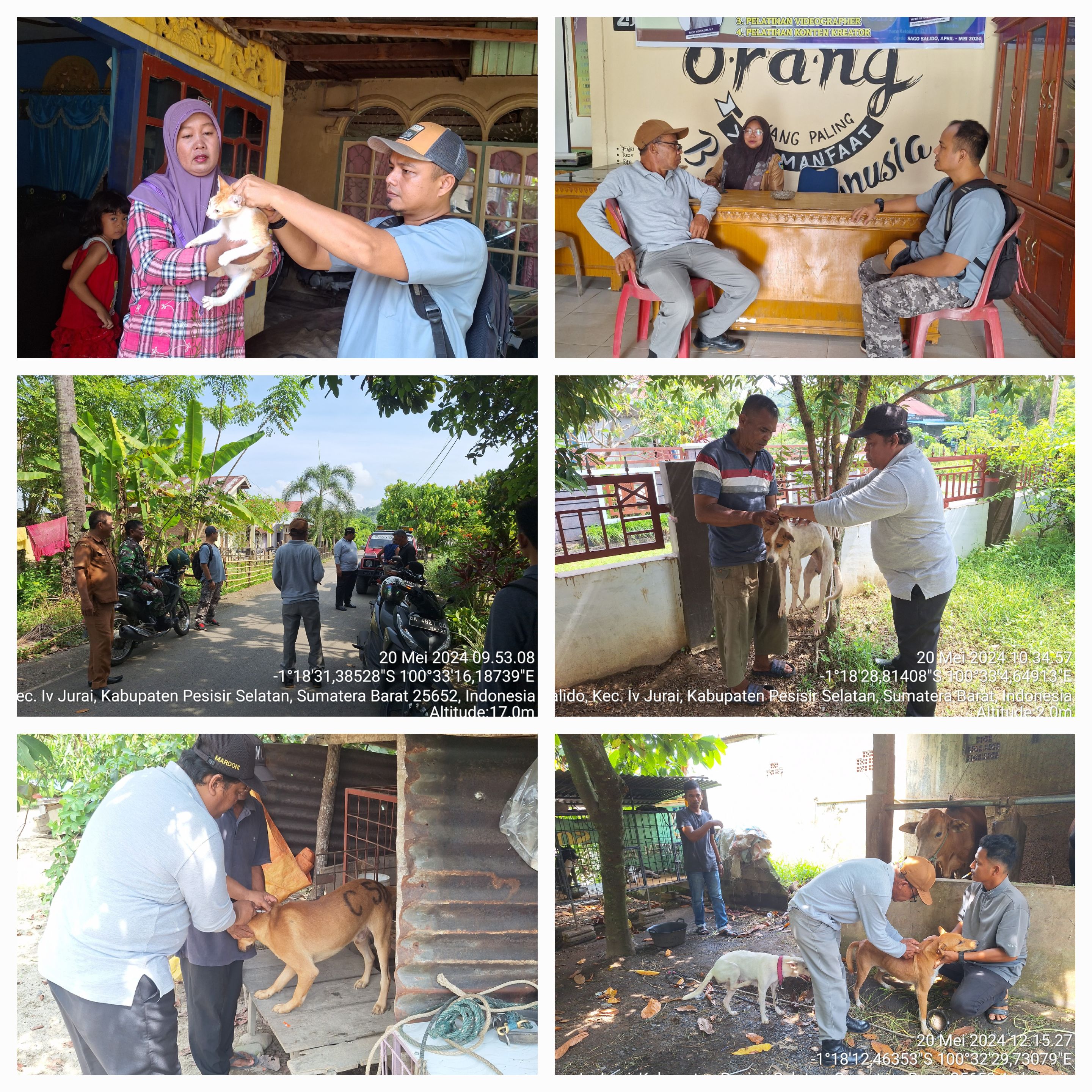 PELAKSANAAN VAKSINASI RABIES DI NAGARI SAGO SALIDO KEC. IV JURAI