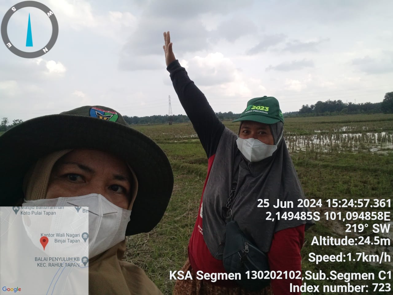 PENGAMATAN TITIK KSA NAGARI KAMPUNG TENGAH TAPAN