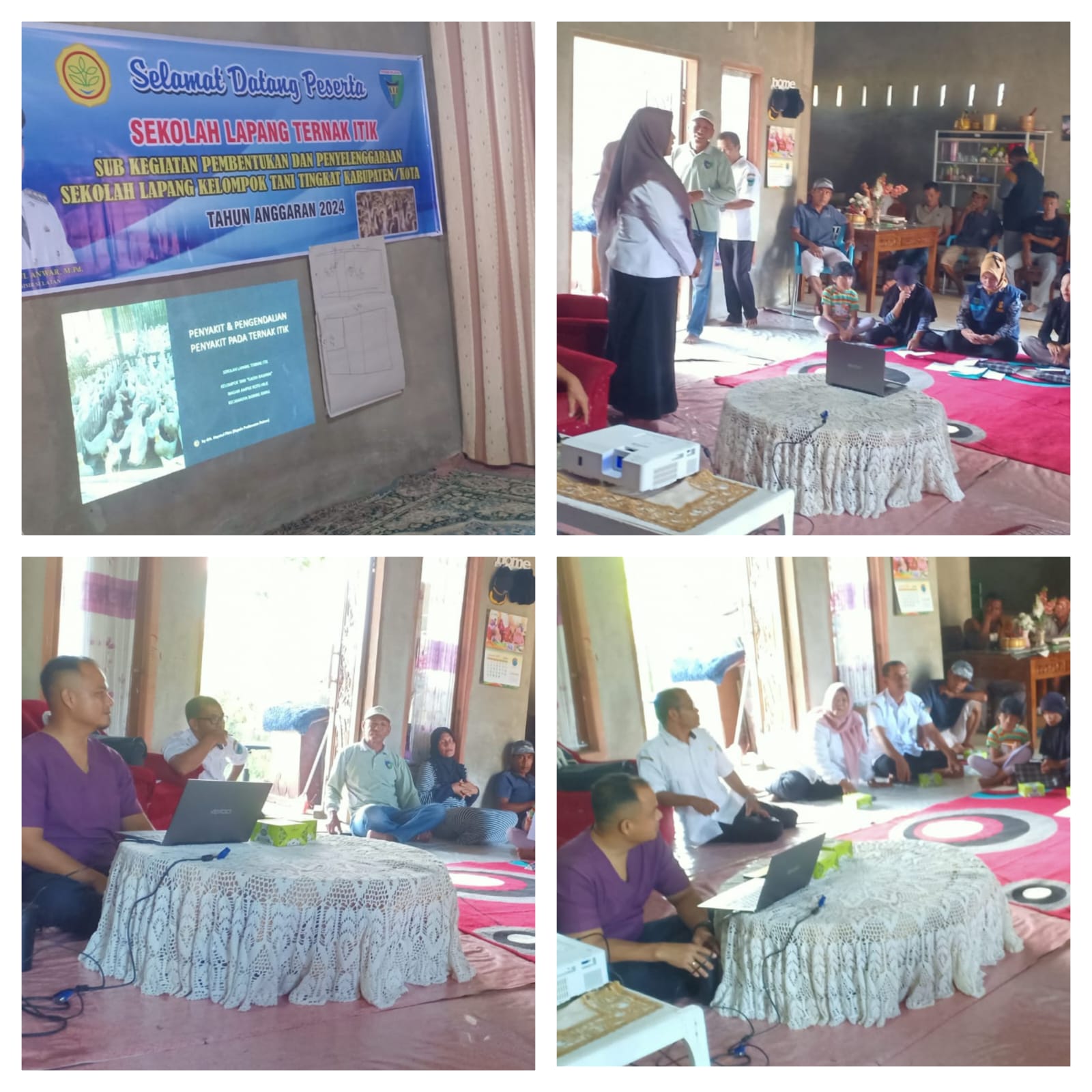 PERTEMUAN PERTAMA SEKOLAH LAPANG TERNAK ITIK DI KELOMPOK GADIH BASANAI NAGARI IV KOTO HILIE