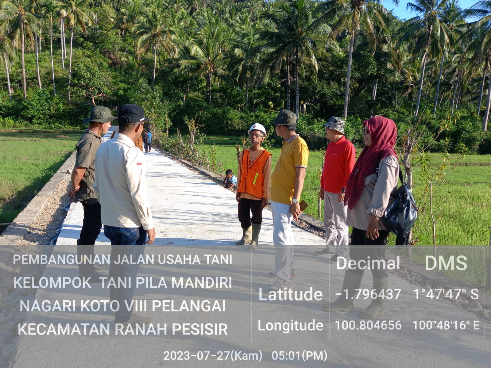 MONITORING KEPALA DINAS PERTANIAN KAB. PESISIR SELATAN PADA KEGIATAN DAK DI KEC. RANAH PESISIR
