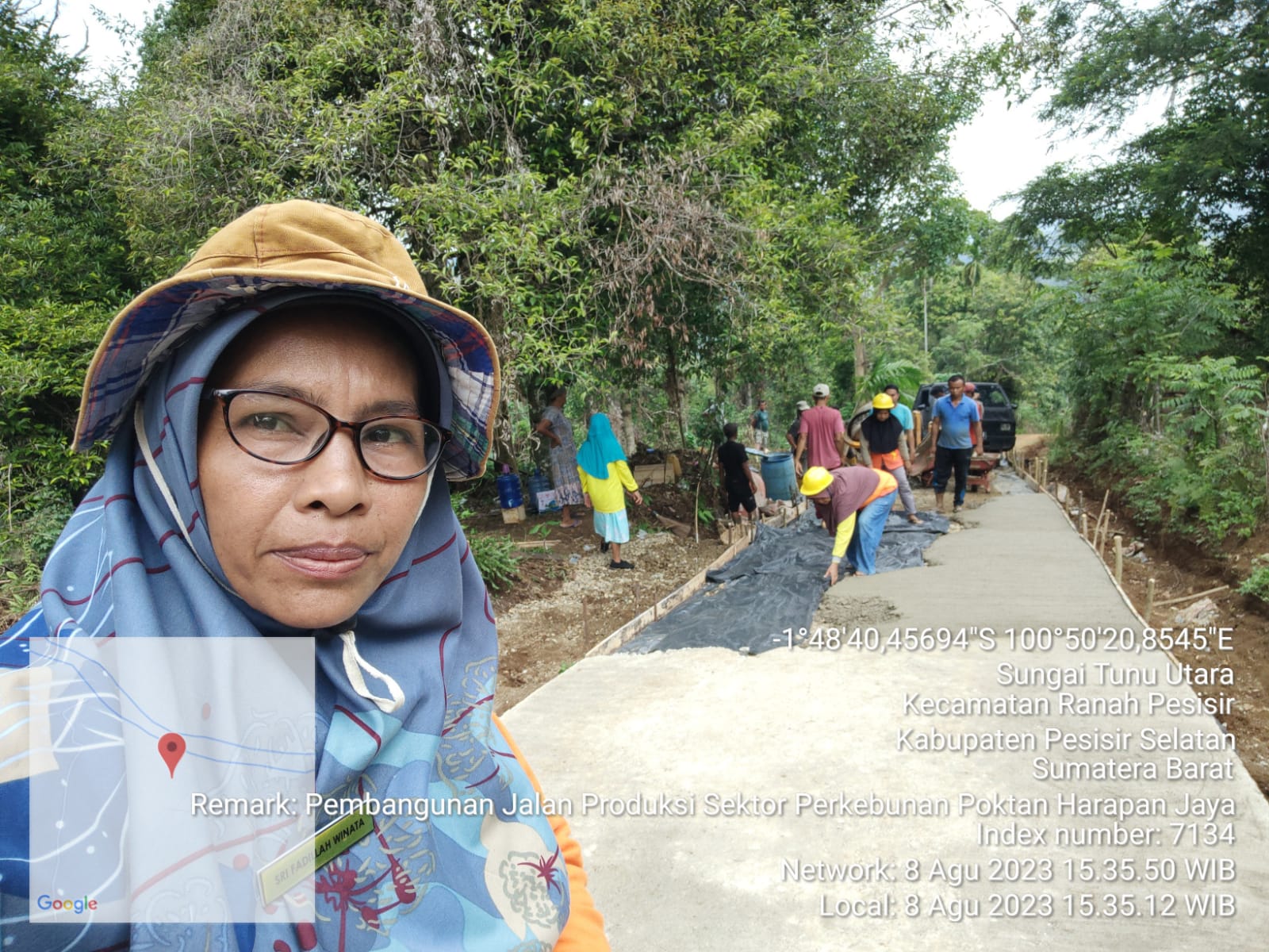 Pembangunan Jalan Produksi Sektor Perkebunan Poktan Harapan Jaya, Kampung Koto Gadang, Nagari Sungai
