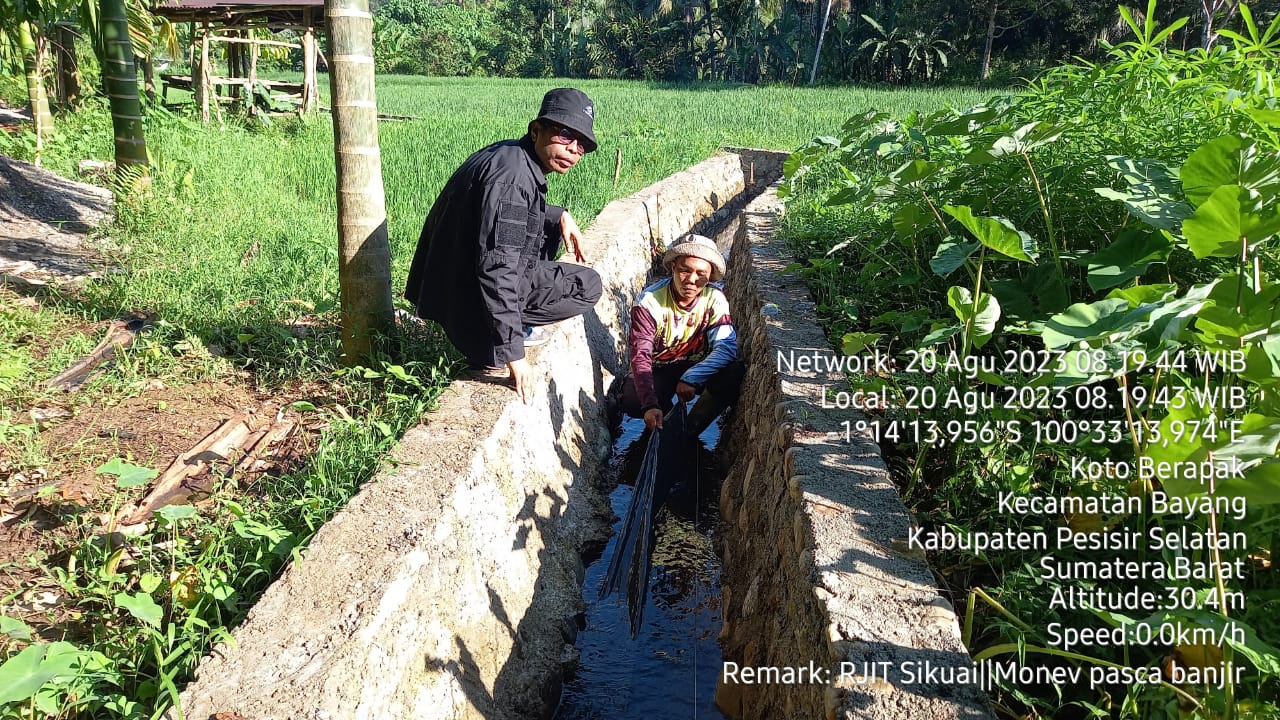 Monev Pekerjaan RJIT Poktan Sikuai Nagari Kapelgam Kecamatan Bayang