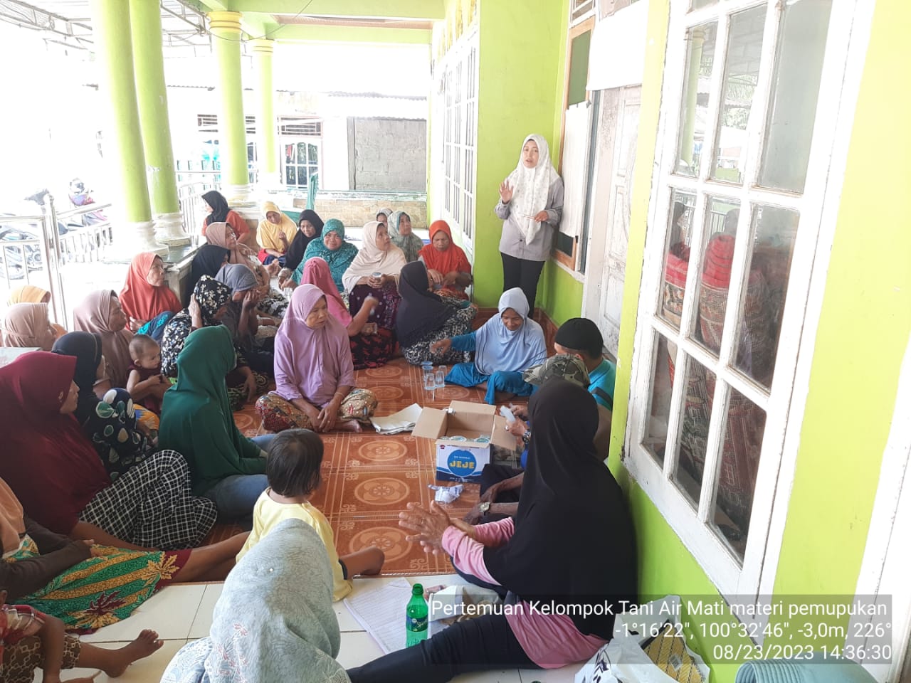 Pertemuan rutin kelompok tani Air Mati Nagari Gurun Panjang  Utara dengan topik Pemupukan 