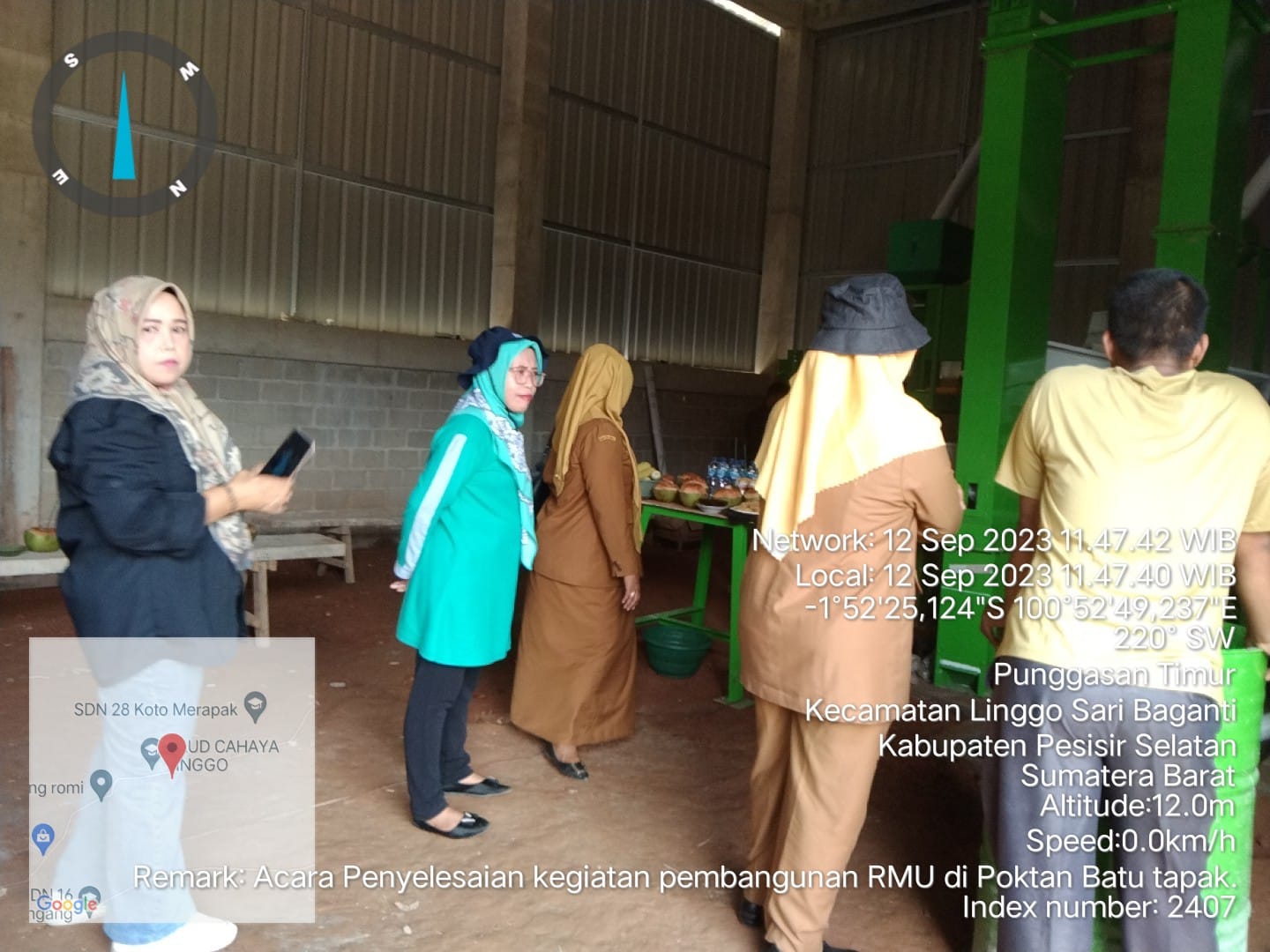 PENINJAUAN LOKASI PENYELESAIAN KEGIATAN PEMBANGUNAN RMU POKTAN BATU TAPAK NAGARI PADANG XI PUNGGASAN