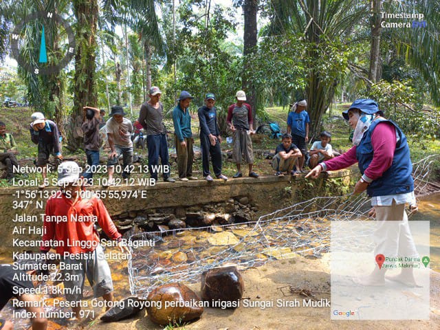 KEGIATAN GOTONG ROYONG PERBAIKAN IRIGASI TAPIAN JAMBAK NAGARI SUNGAI SIRAH AIR HAJI 
