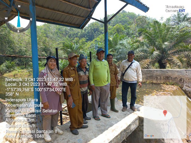 MENDAMPINGI WALI NAGARI,PSDA, PENYULUH PERTANIAN DAN KELTAN MENINJAU LOKASI SALURAN IRIGASI AIR GIRI