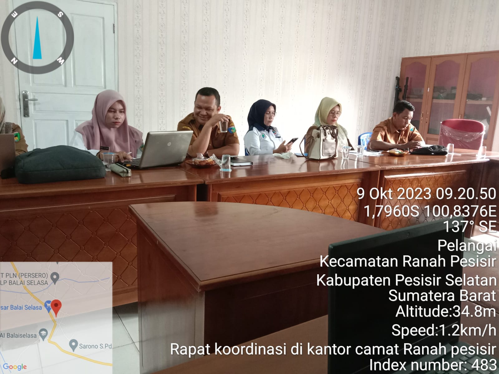 Rapat Koordinasi dengan Wali Nagari se Kecamatan Ranah Pesisir di Kantor Camat Ranah Pesisir