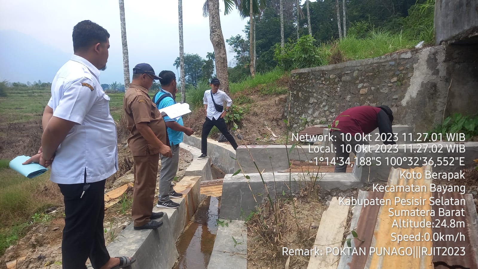 PHO Jaringan Irigasi  Tersier di Poktan Punago Nagari koto berapak Kec. Bayang