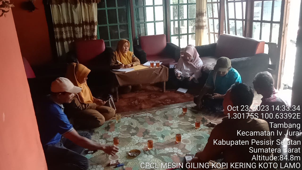 Melakukan CPCL untuk Penerima Manfaat Mesin Giling Kopi di Kecamatan IV  Jurai.