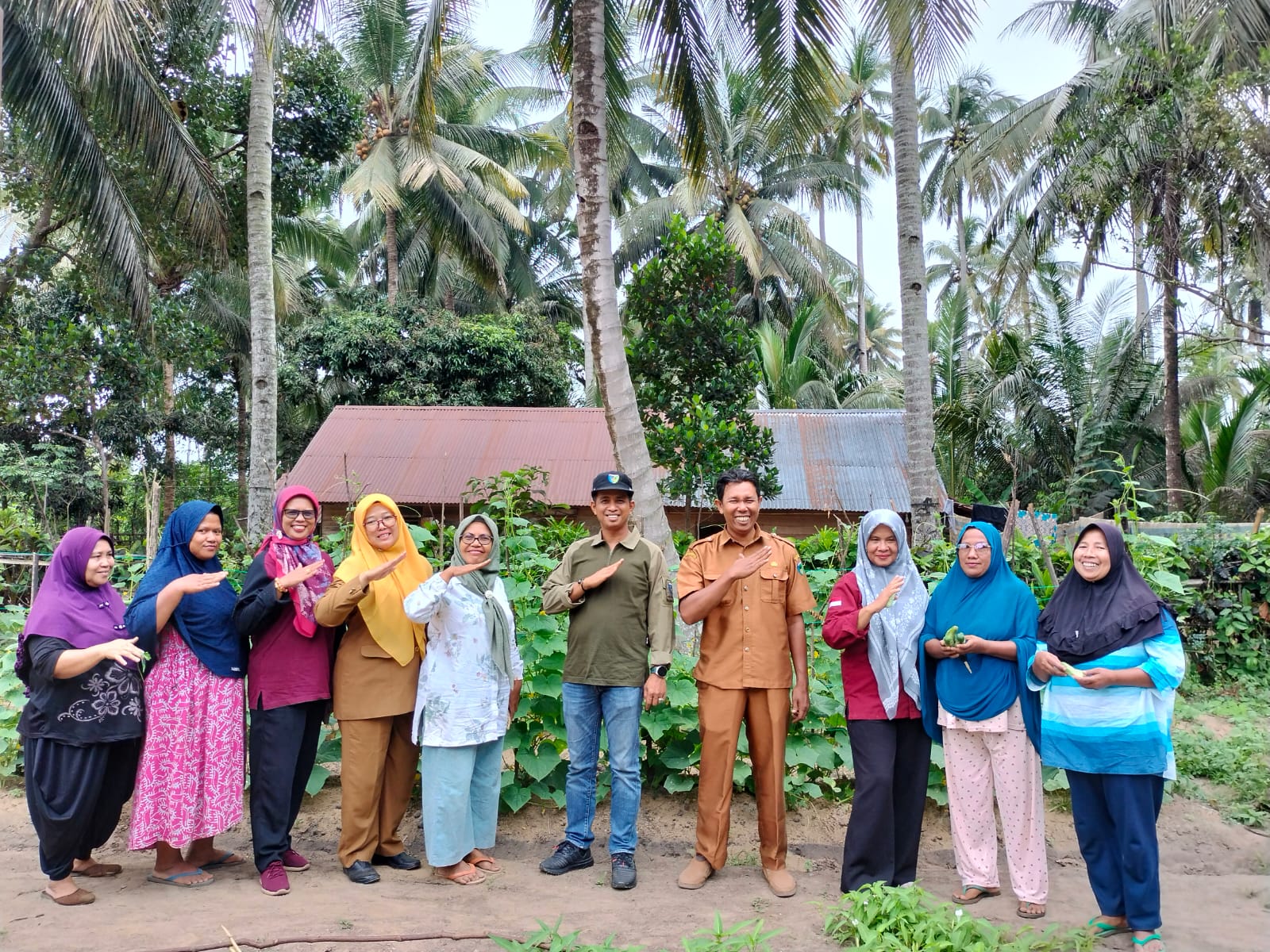 Mendampingi Kepala Dinas Pertanian Monev P2L di KWT Bundo kanduang, Nagari Nyiur Melambai