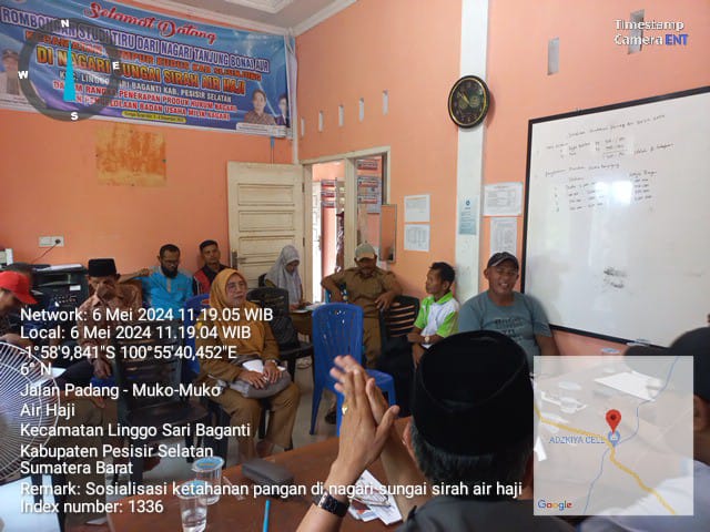 SOSIALISASI DANA KETAHANAN PANGAN DI NAGARI SUNGAI SIRAH AIR HAJI 
