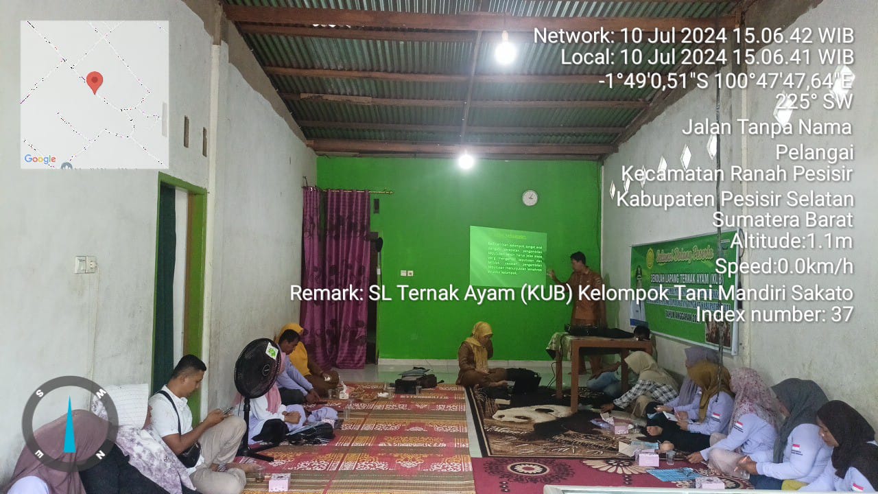 SL Ternak Ayam (KUB)di KWT Mandiri Sakato, Nagari Nyiur Melambai