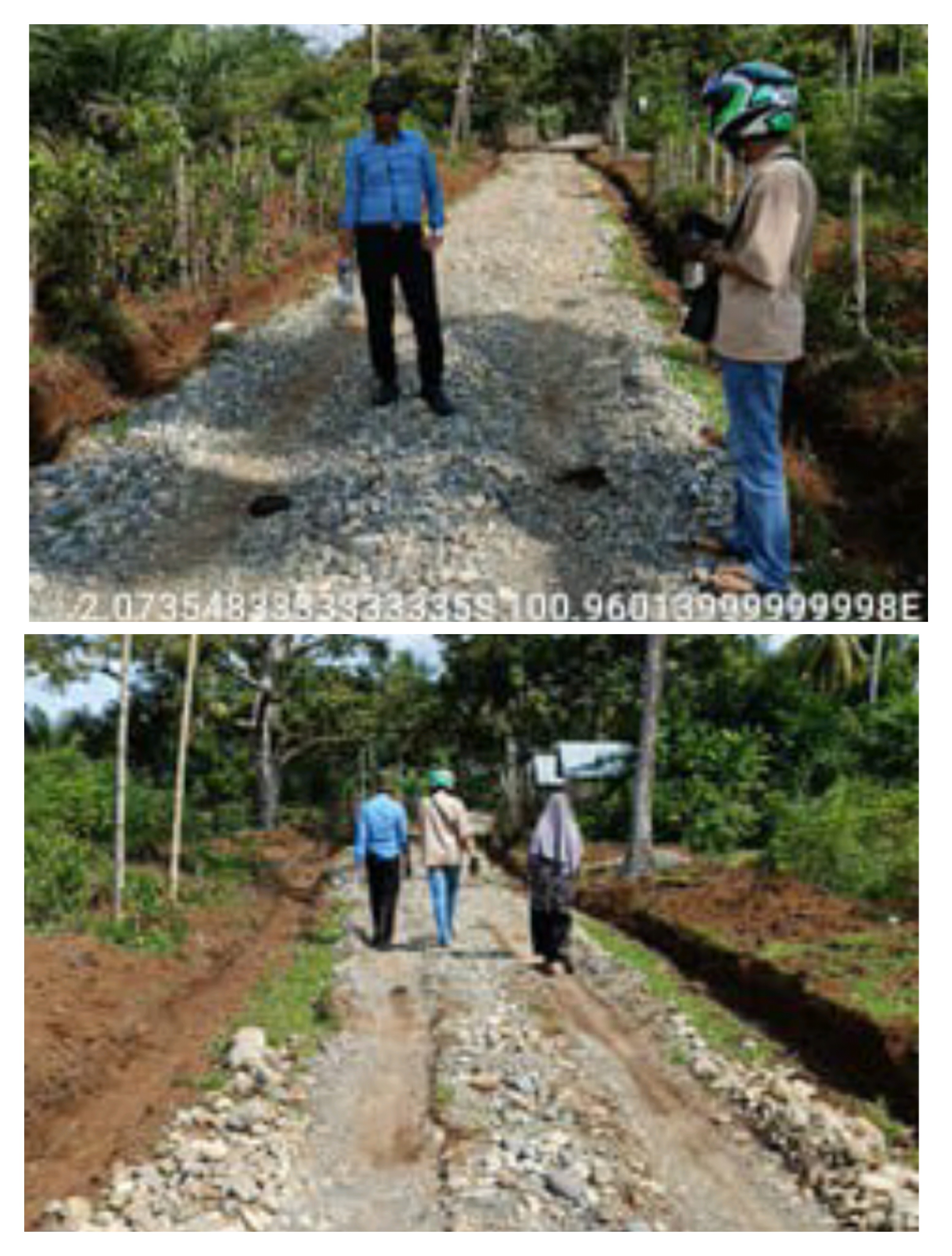MONITORING DAN EVALUASI PEKERJAAN JALAN USAHA TANI SEKTOR PERKEBUNAN POKTAN KWT MURNI  DI KECAMATAN 