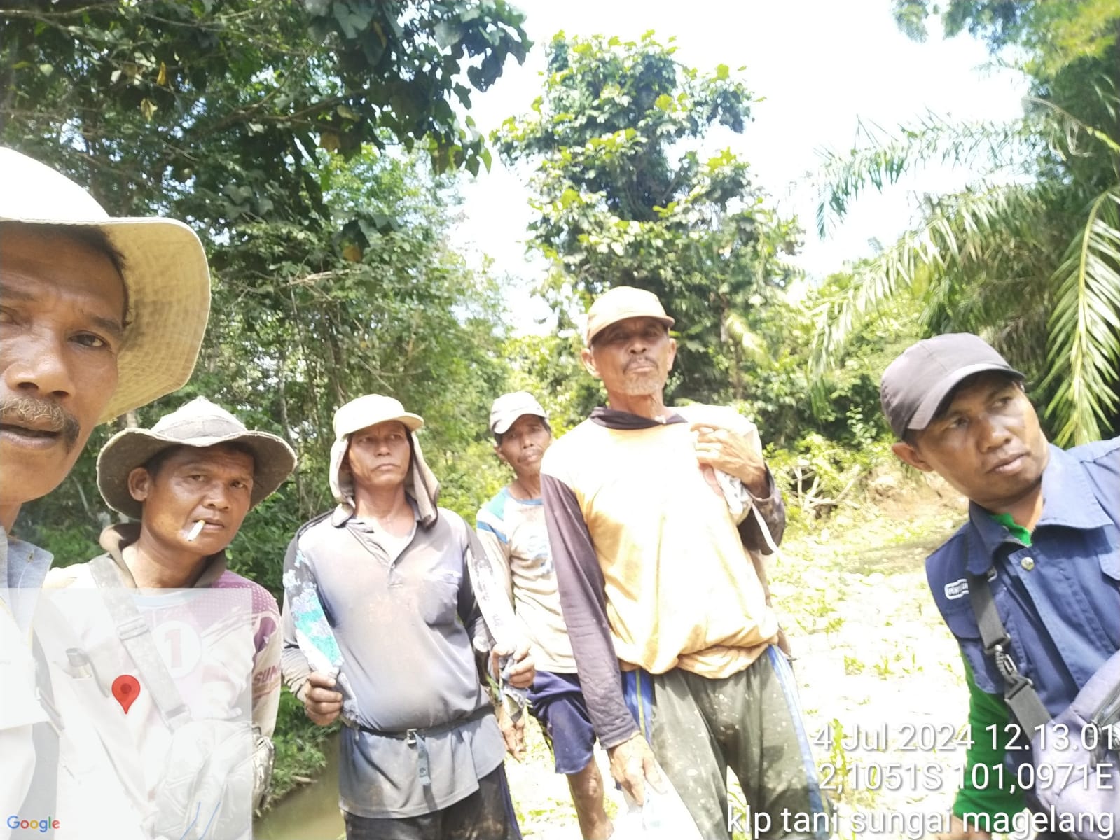 Pemantauwan irigasi desa di dua kelompok tani sungai kait dan sungai magelang