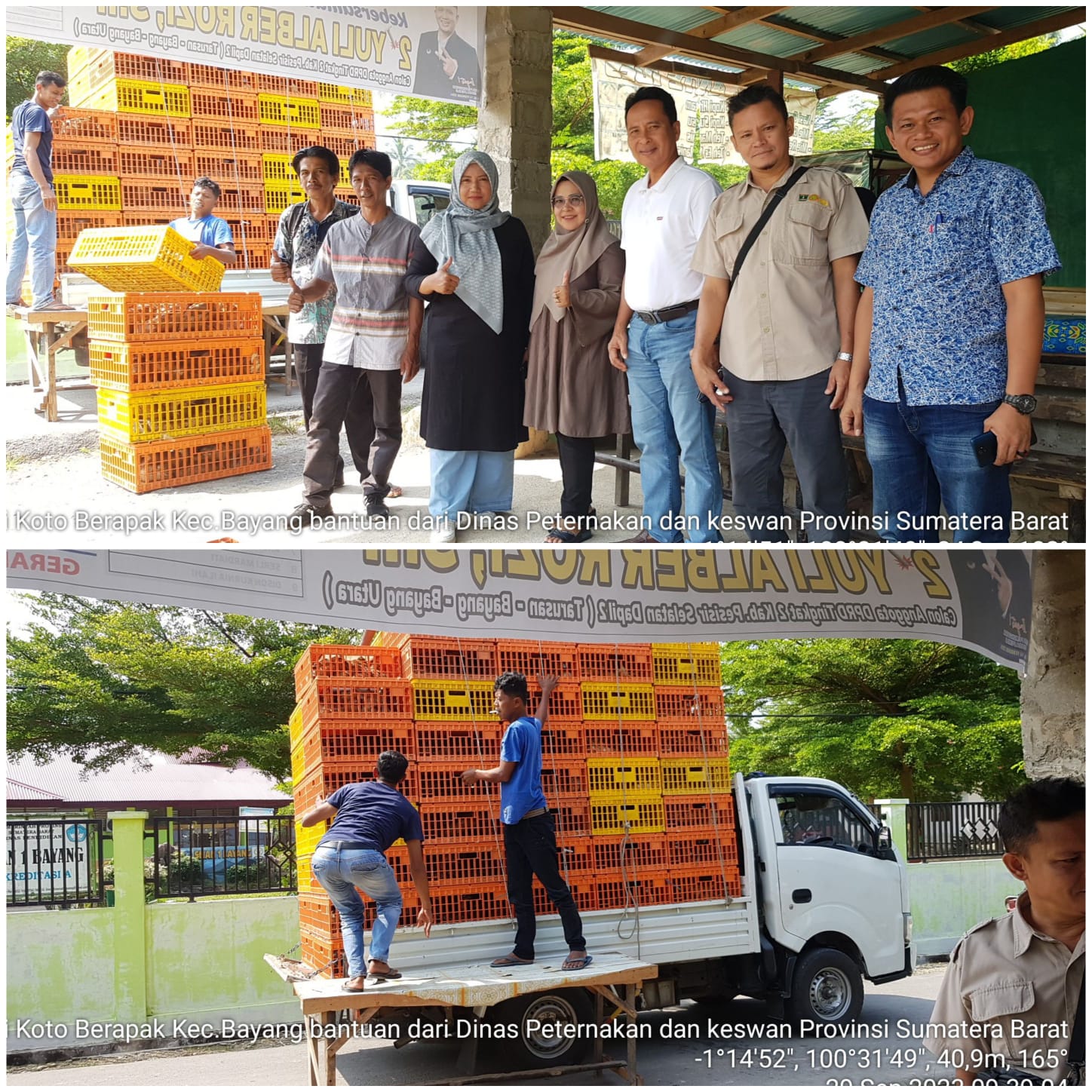 BIDANG PETERNAKAN MENDAMPINGI PENDISTRIBUSIAN BANTUAN TERNAK ITIK DI KELOMPOK TERATAI INDAH BAYANG