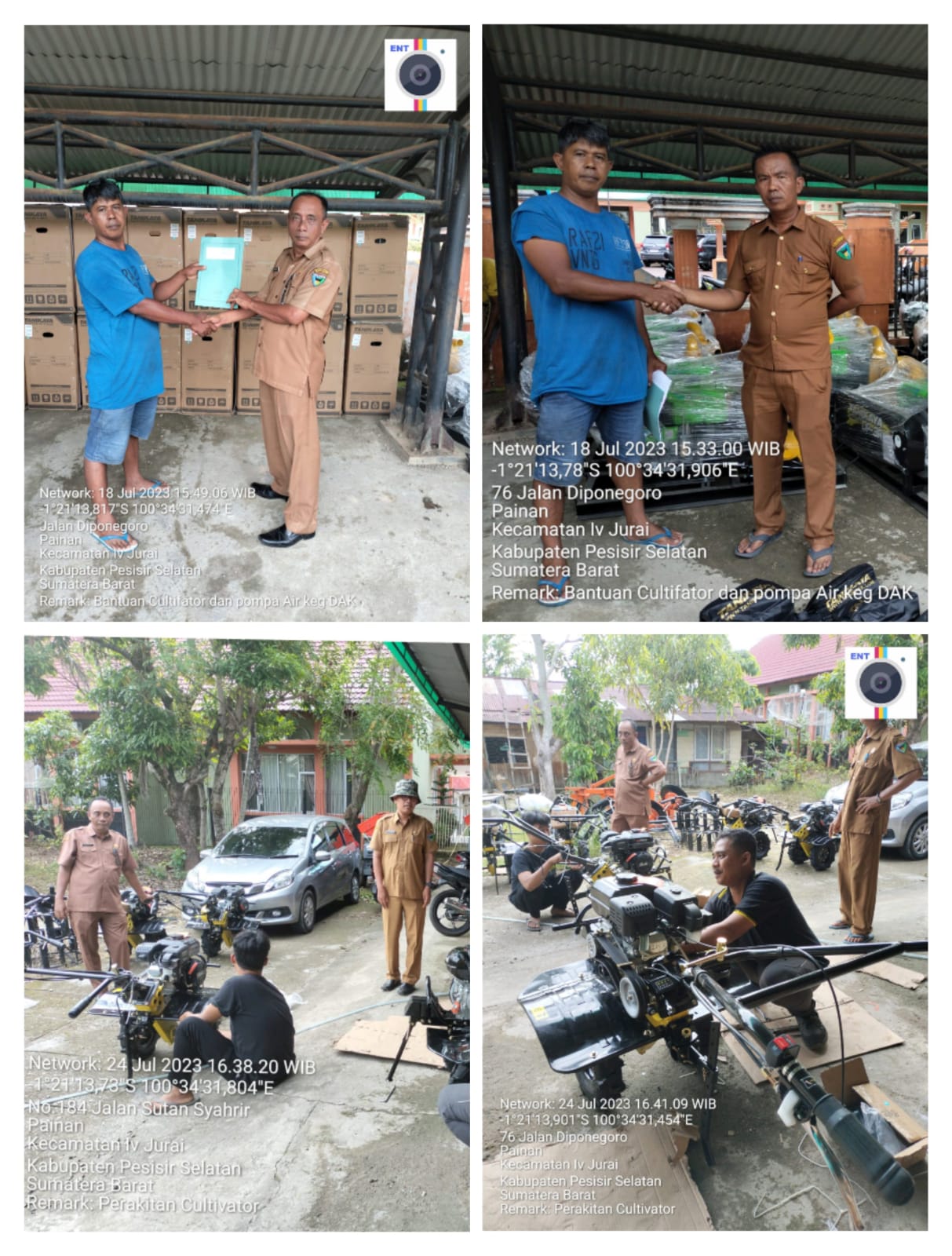 PERAKITAN ALSINTAN CULTIVATOR DAN POMPA AIR 3 INCH BANTUAN DANA DAK TAHUN 2023 
