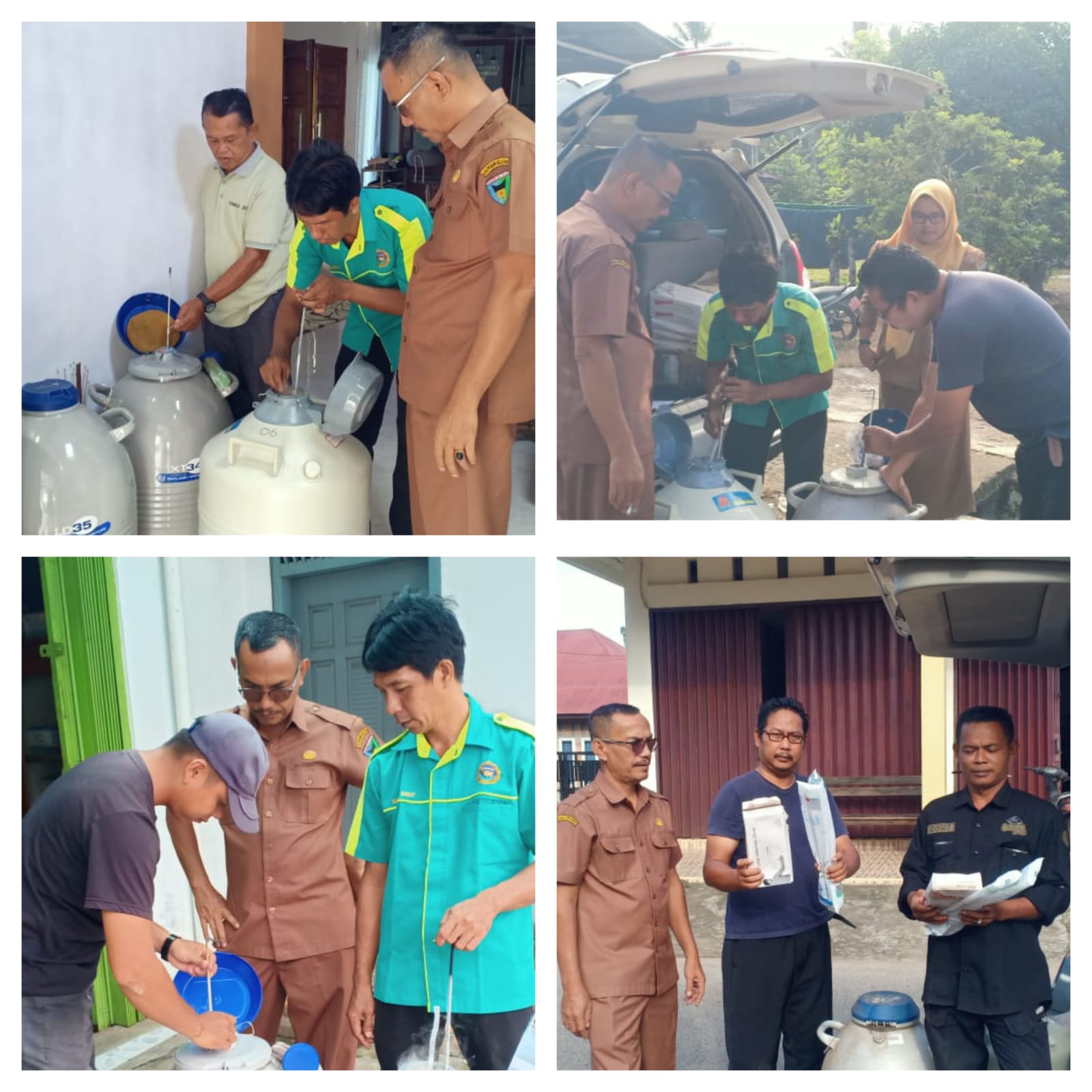 PENYALURAN FROZEN SEMEN KE PUSKESWAN TERPADU SUTERA DAN PUSKESWAN TERPADU PADANG LABAN