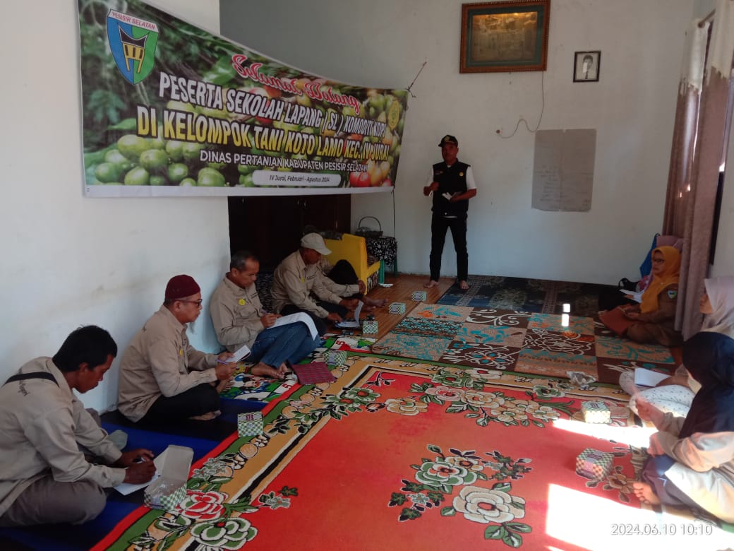 Sekolah Lapang Komoditi Kopi Tanggal 10 Juni  2024 di Kecamatan IV Jurai
