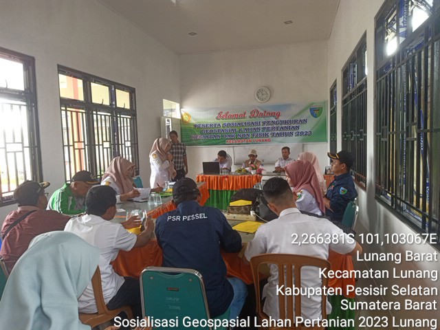 Sosialisasi Pemetaan Geospasial Lahan Pertanian Tahun 2023 di BPP Lunang
