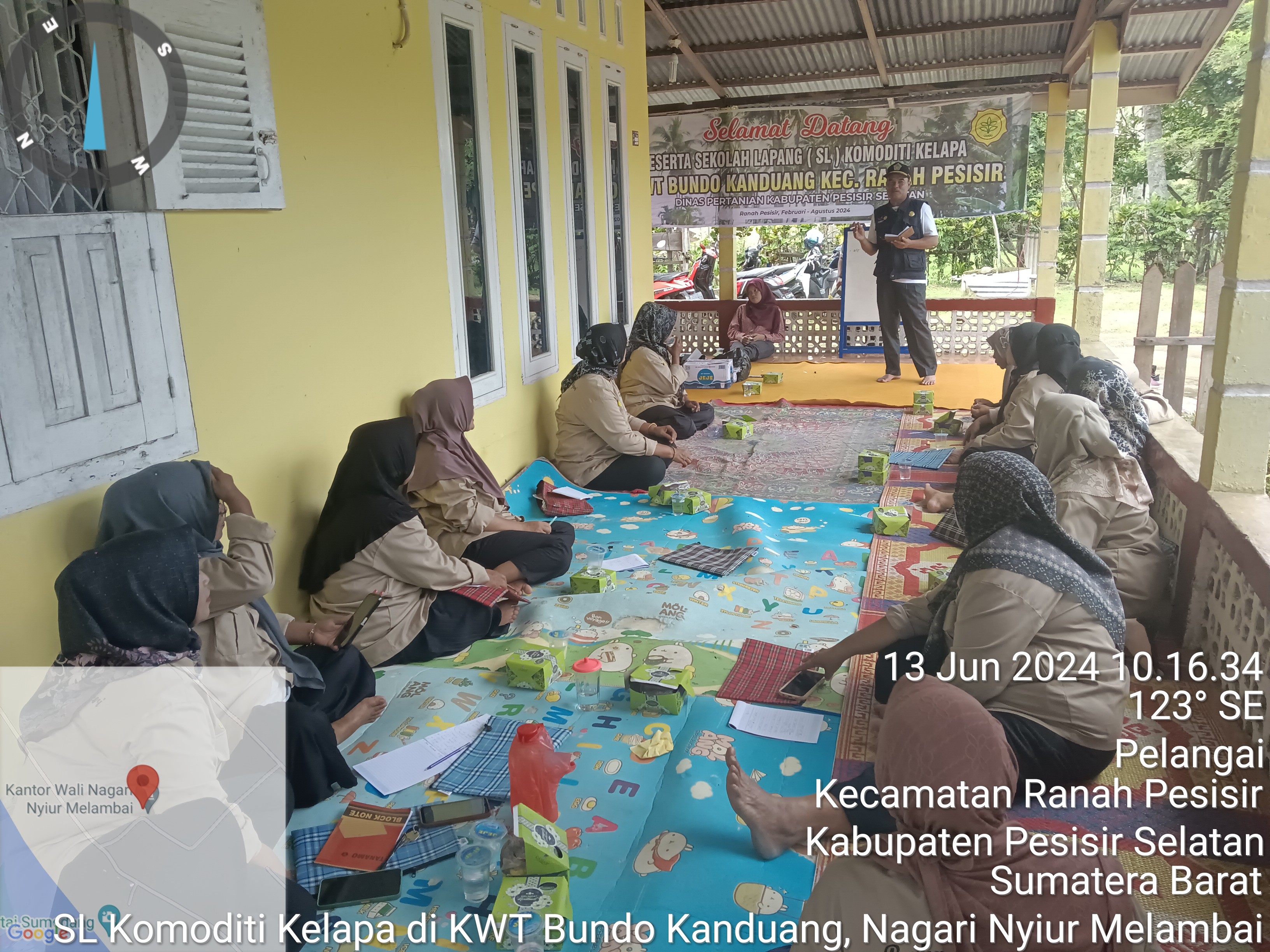 Pertemuan ke 6 SL (Sekolah Lapang) Komoditi Kelapa di KWT Bundo Kanduang, Nagari Nyiur Melambai