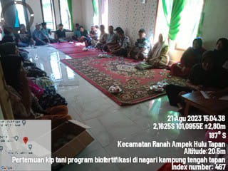 Pertemuan Kelompok Tani Program Biofertifikasi Padi Kaya Gizi