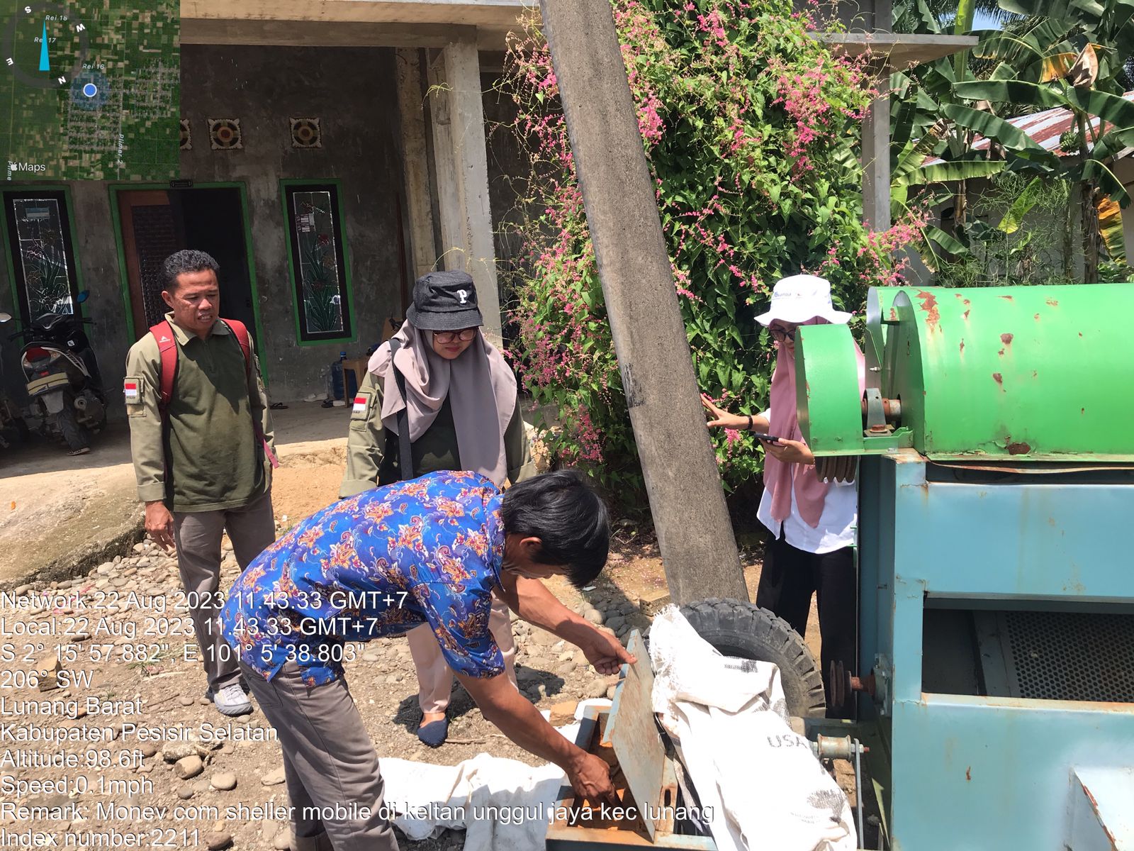 MONEV ALSIN PASCA PANEN CORN SHELLER MOBILE DI NAGARI LUNANG 2 KECAMATAN LUNANG