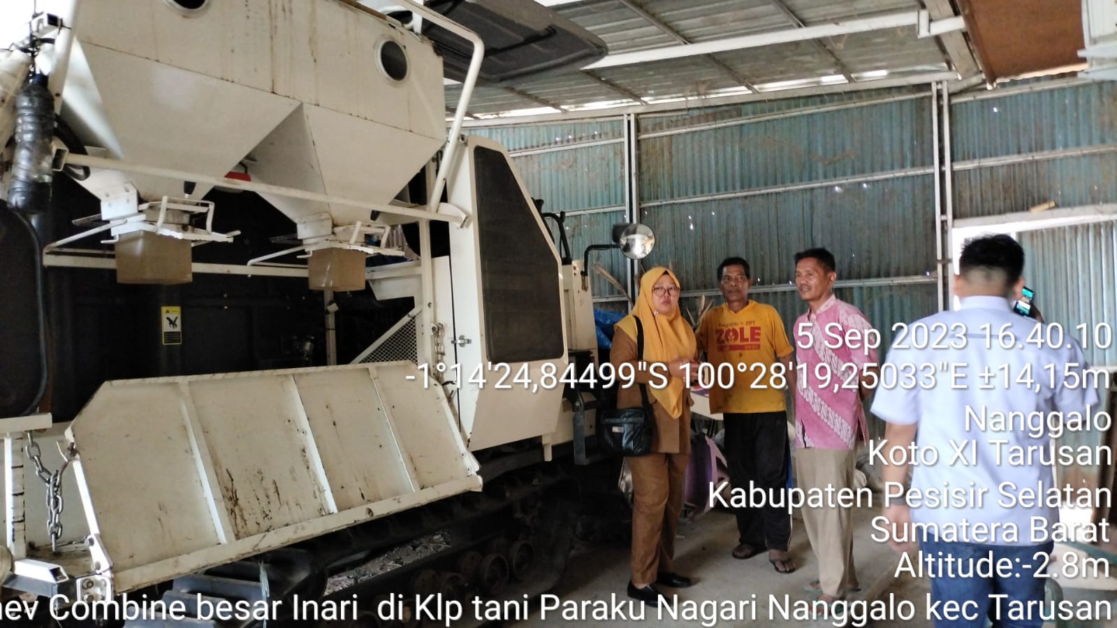 MONEV COMBINE HARVESTER BESAR DI KELOMPOK TANI PARAKU NAGARI NAGGALO