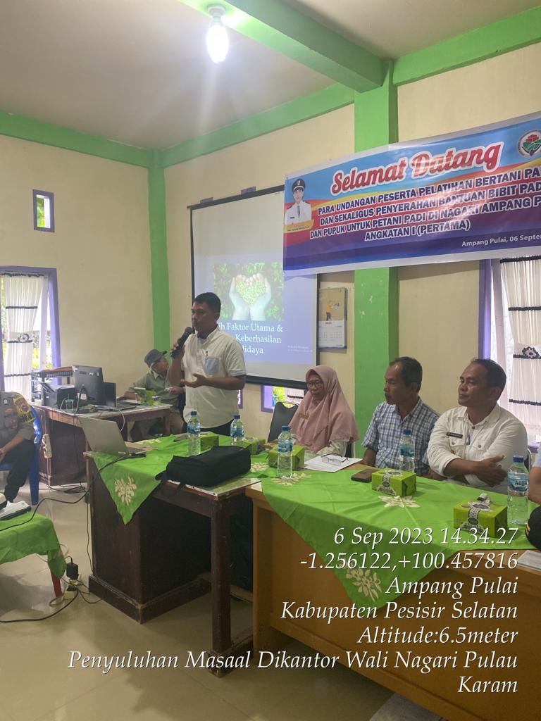 PENYULUHAN MASSAL MENGENAI CARA SELEKSI BENIH PADI SAWAH DAN CARA SISTIM TANAM JAJAR LEGOWO