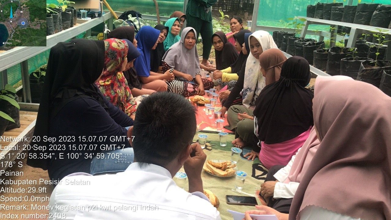 MONEV KEGIATAN P2L DI KWT PELANGI INDAH KEC IV JURAI