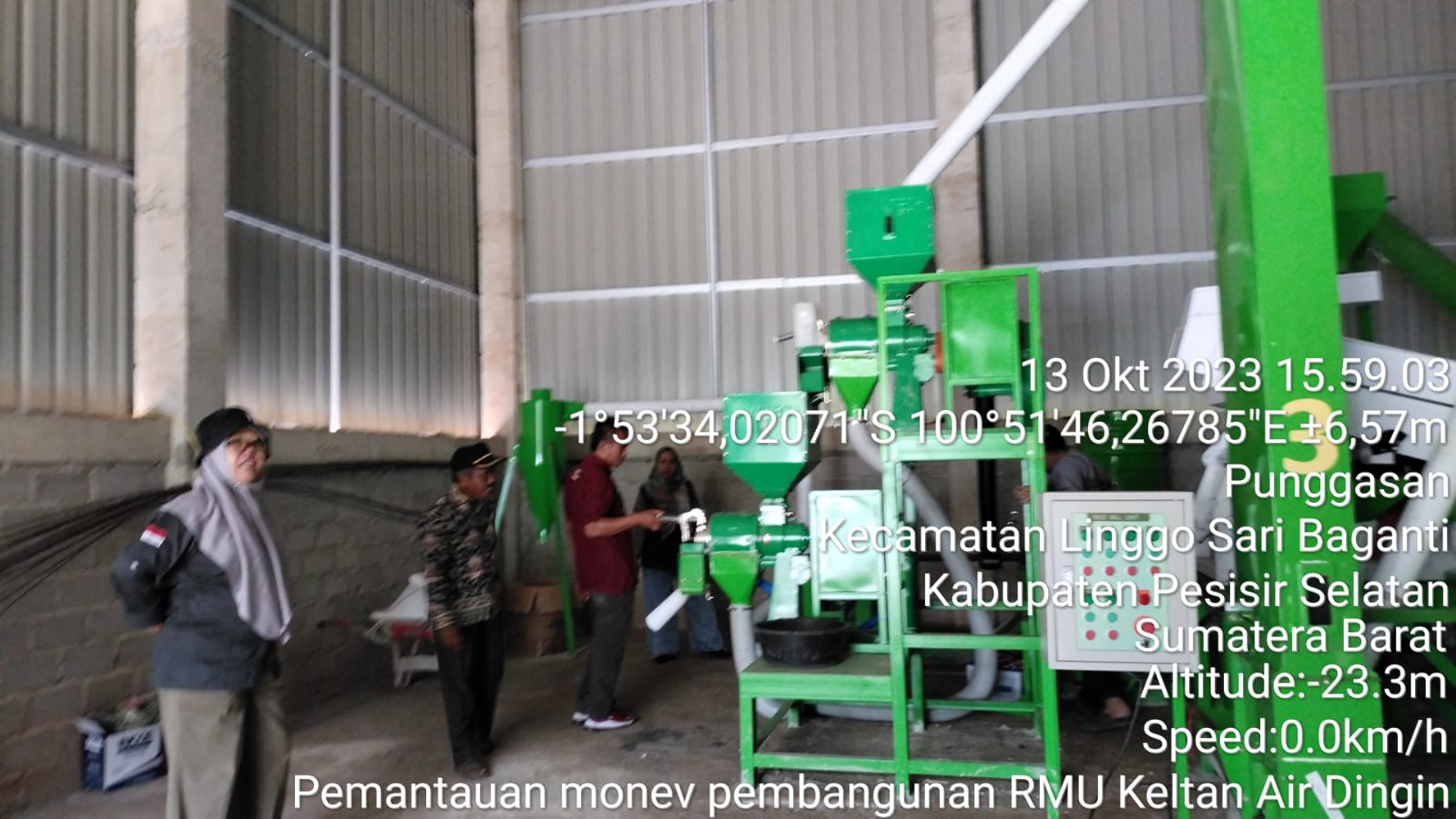 MONEV BANGUNAN RMU DI KELTAN AIR DINGIN KECAMATAN LINGGO SARI BAGANTI