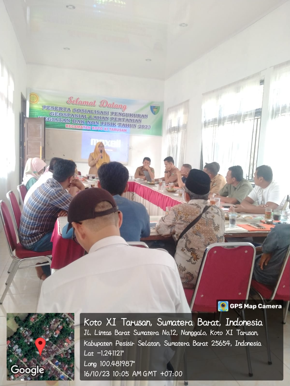 Sosialisasi pengukuran Geospasial  Lahan Pertanian di BPP KOTO XI TARUSAN