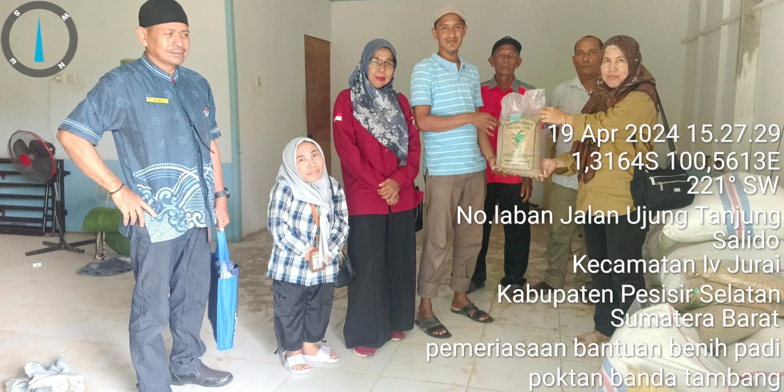 Pemeriksaan Bantuan Benih Padi Poktan Banda Tambang