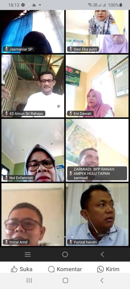 Training Balai Penyuluhan Pertanian Kecamatan secara online