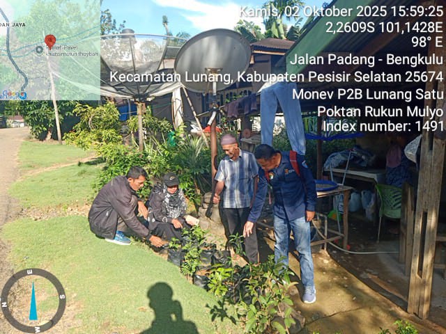 MONEV BANTUAN P2B KE KELOMPOK TANI RUKUN MULYO KECAMATAN LUNANG