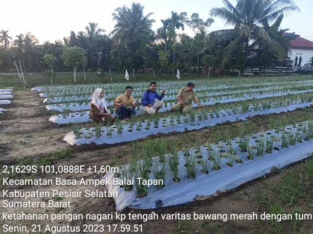 Kunjungan ke WKPP Kampung Tengah  \"Pemanfaatan Dana Ketahanan Pangan dengan Tumpang Sari Bawang Mer