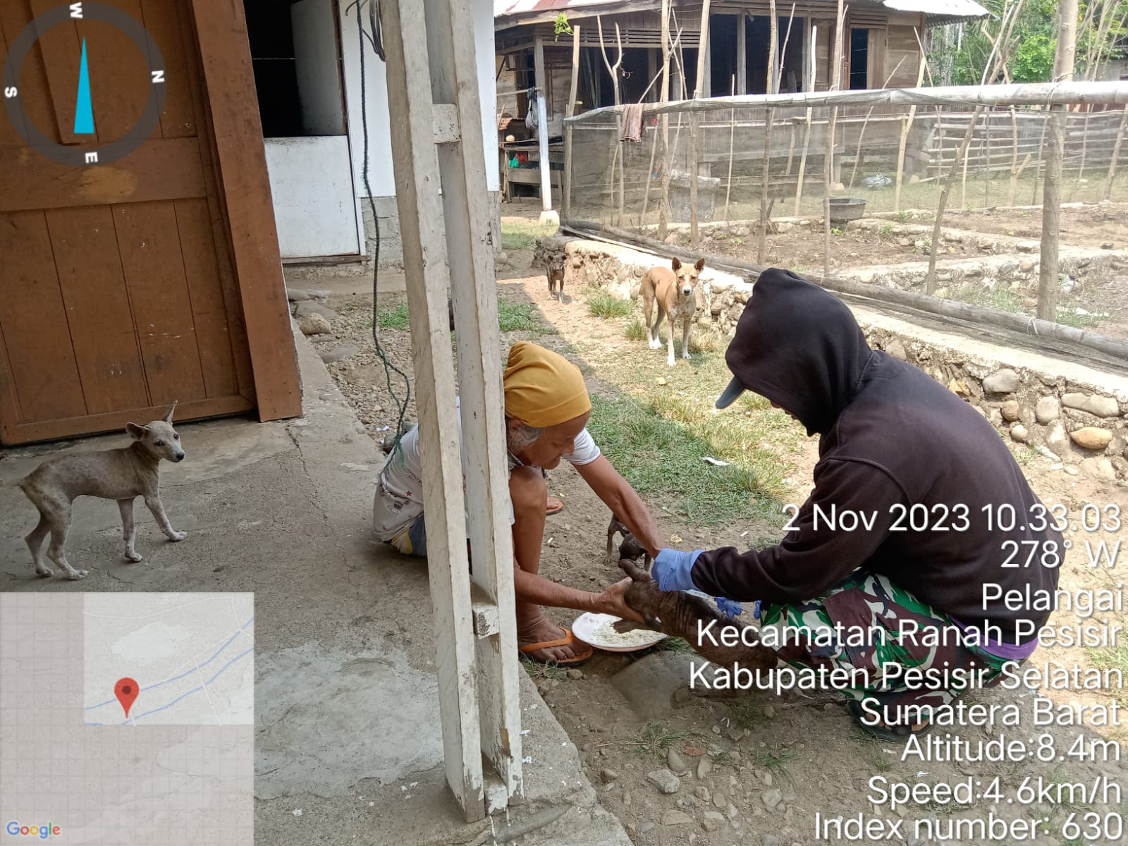 Vaksinasi Rabies Hari ke 2 di Nagari Nyiur Melambai Kecamatan Ranah Pesisir