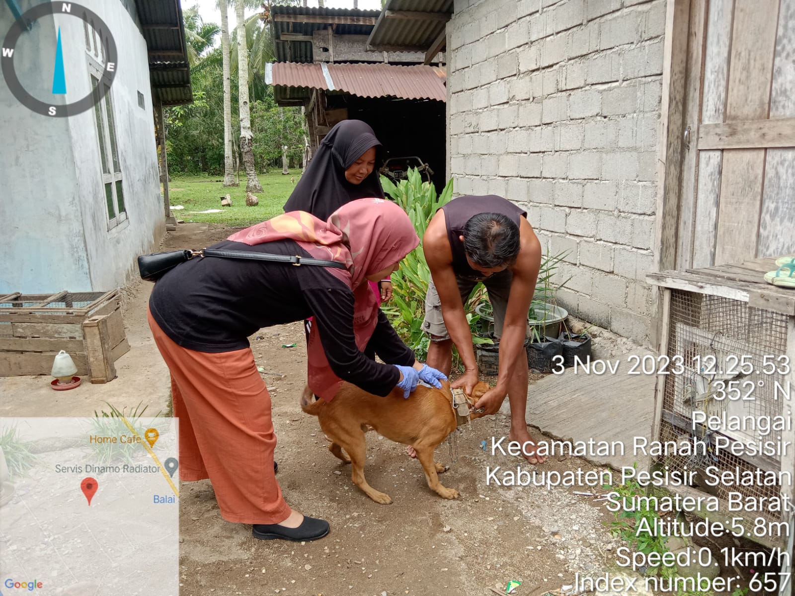 Vaksinasi Rabies di Nagari Pasia Pelangai Kecamatan Ranah Pesisir