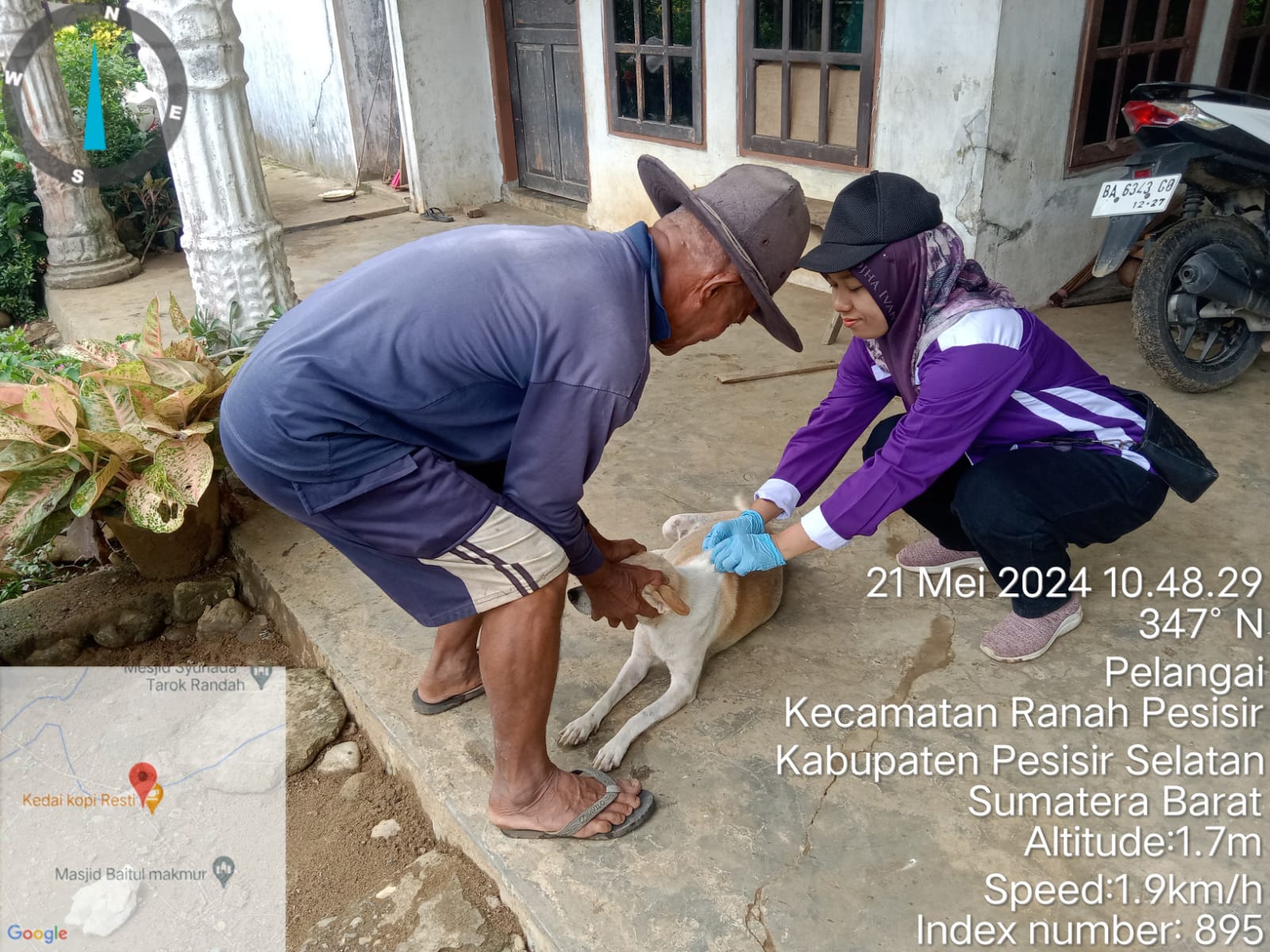 Vaksinasi Rabies Pada Hewan Pembawa Rabies di Nagari Pasir Pelangai Tanggal 21 Mei 2024