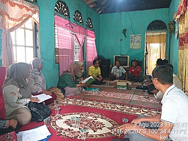 Verifikasi Bantuan Ternak Kambing di Kelompok Saraso Nagari Bukik Kaciak Lumpo